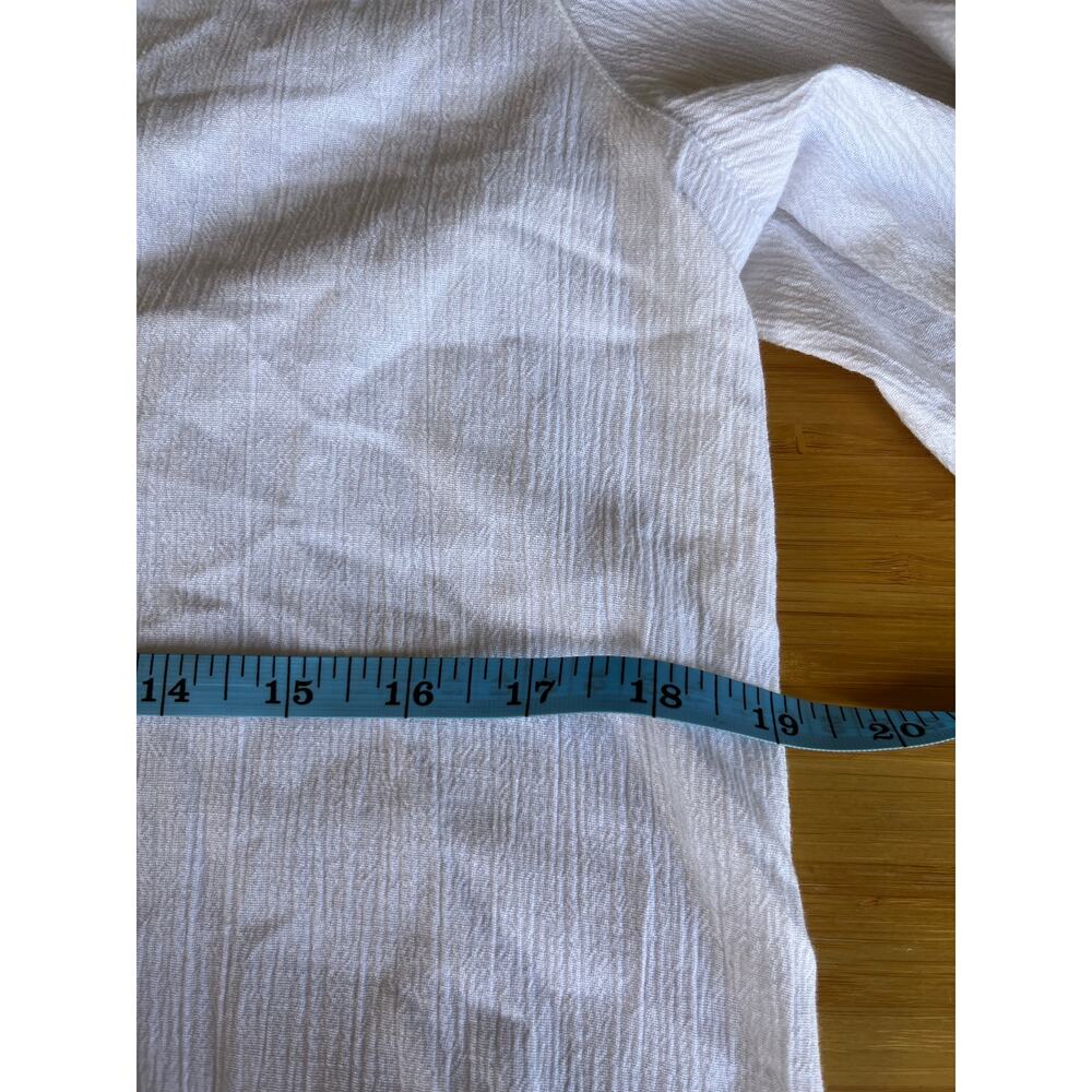 Elegant The Tog Shop White Linen Mandarin Dress Small - Picture 7 of 12